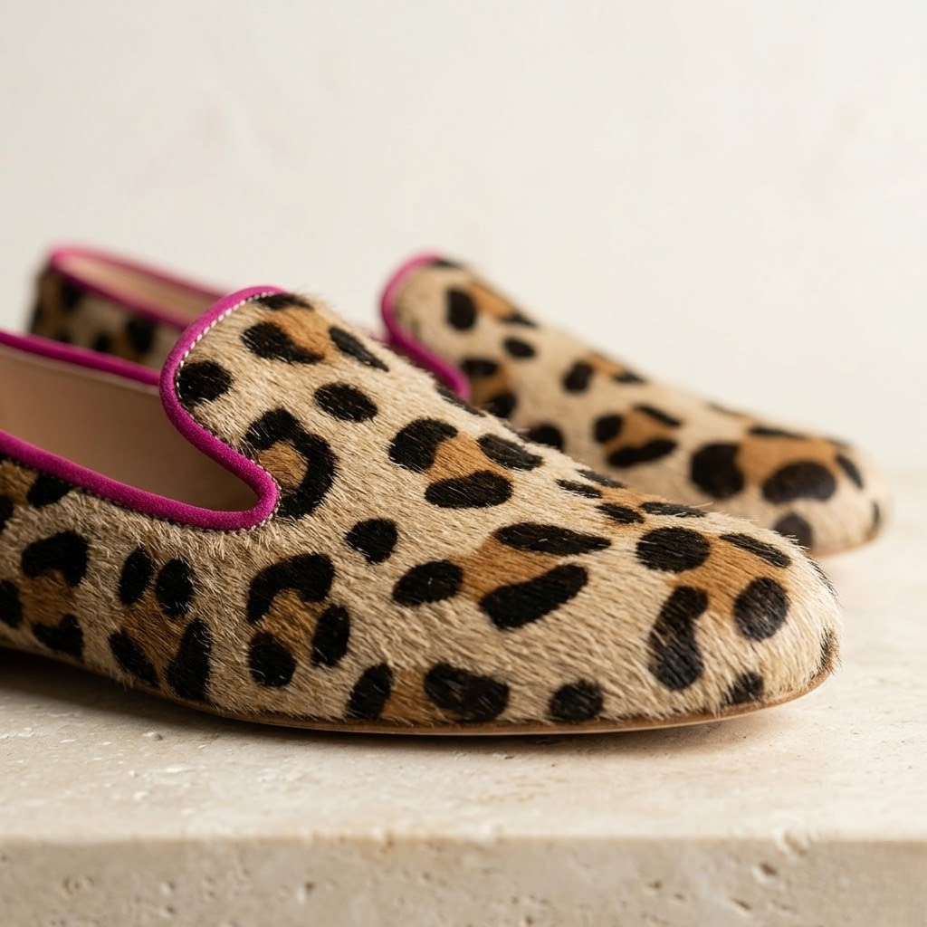 Duttini | Supportive Leopard Print Ballet Flats with Cushioned Support