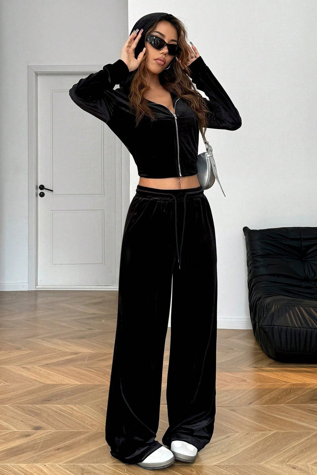 Duttini | Relaxed Solid Crop Two Piece Set