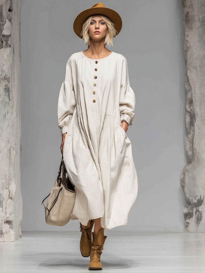 Duttini | Cotton Button-Front Dress