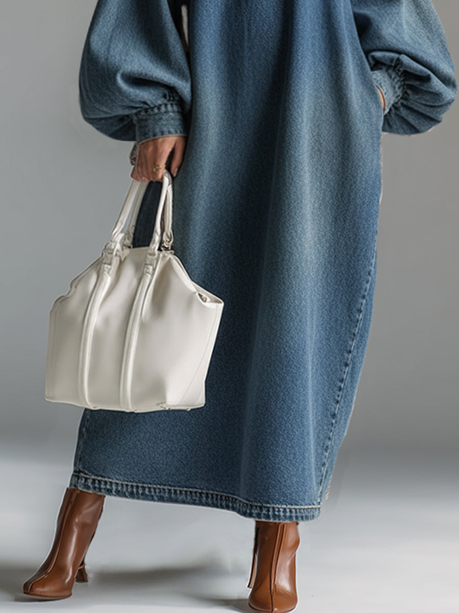 Duttini | Blue Denim Evening Dress