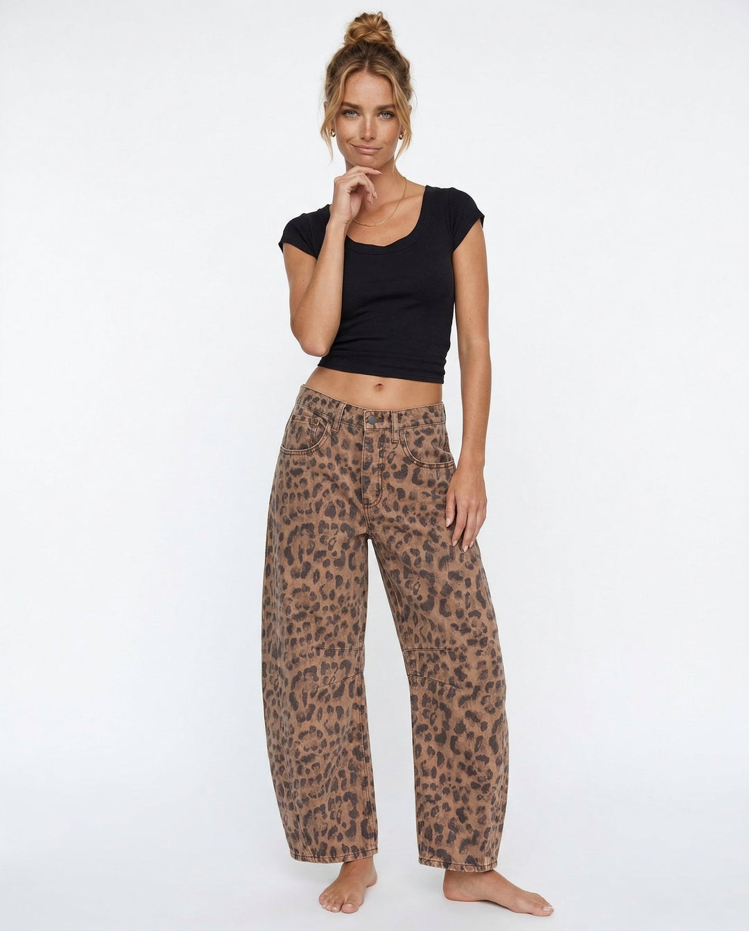 Duttini | Barrel-Leg Denim Jeans for Women