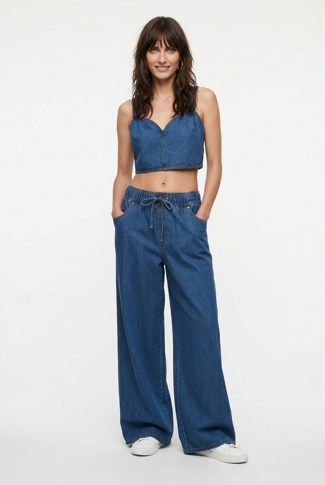 Duttini | Wide-Leg Jean for Women in Denim Blue