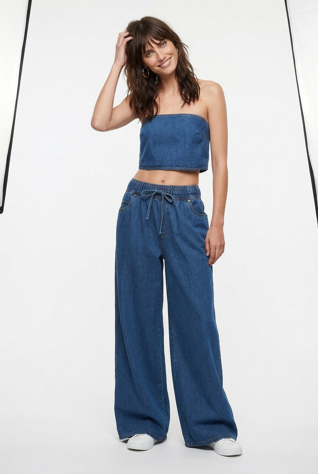 Duttini | Wide-Leg Jean for Women in Denim Blue
