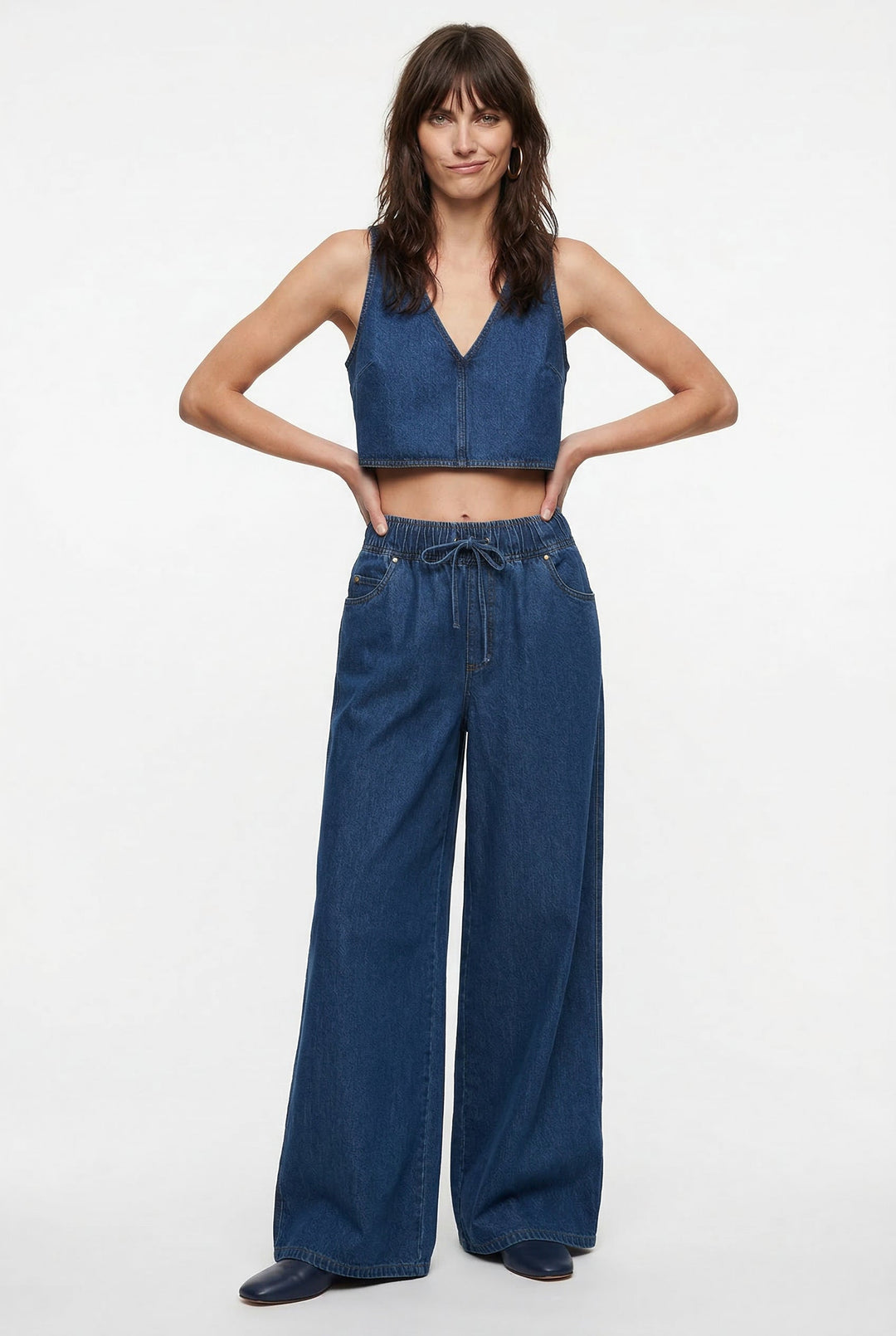 Duttini | Wide-Leg Jean for Women in Denim Blue