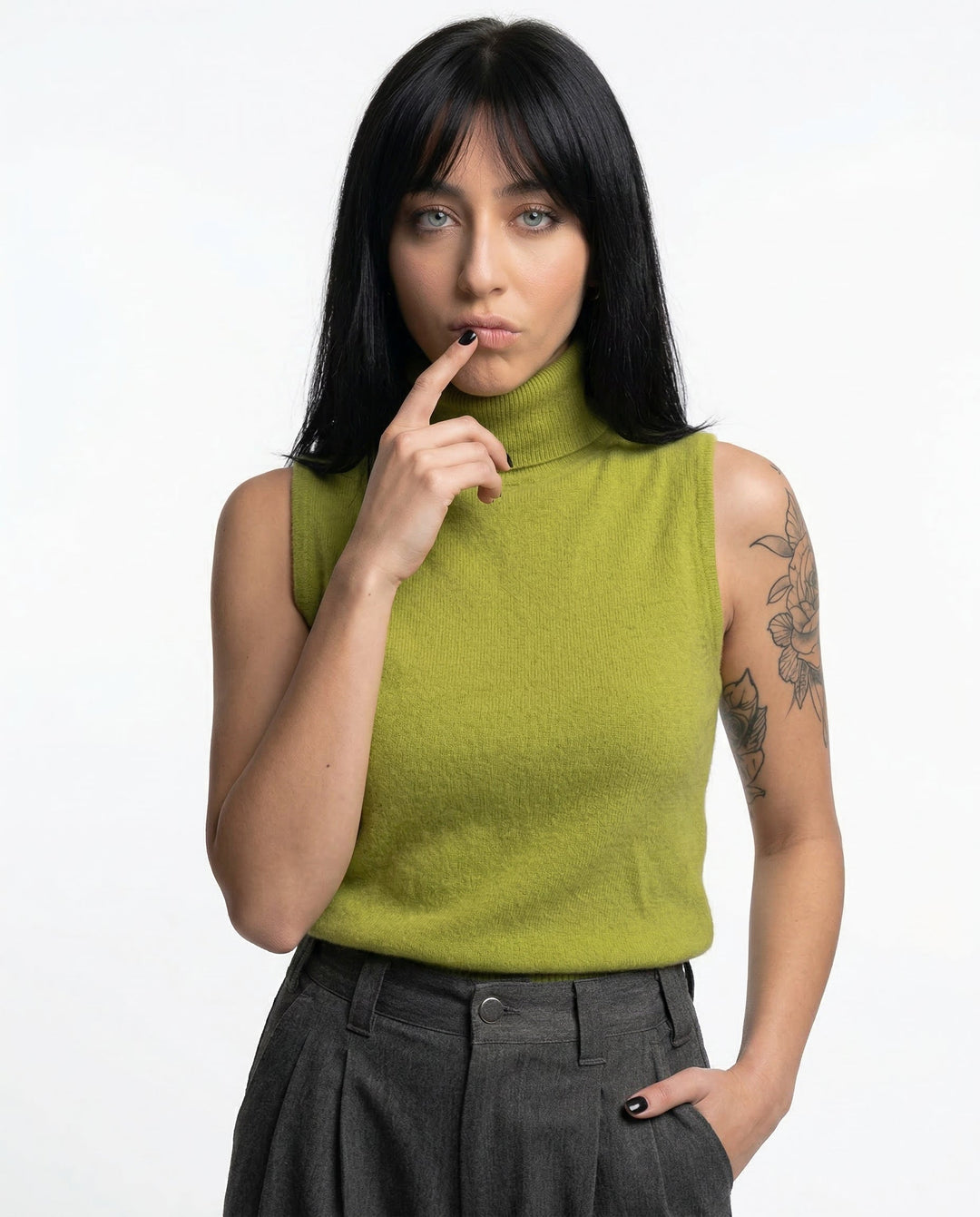 Duttini | High-Neck Vest for Women in Premium Fabric