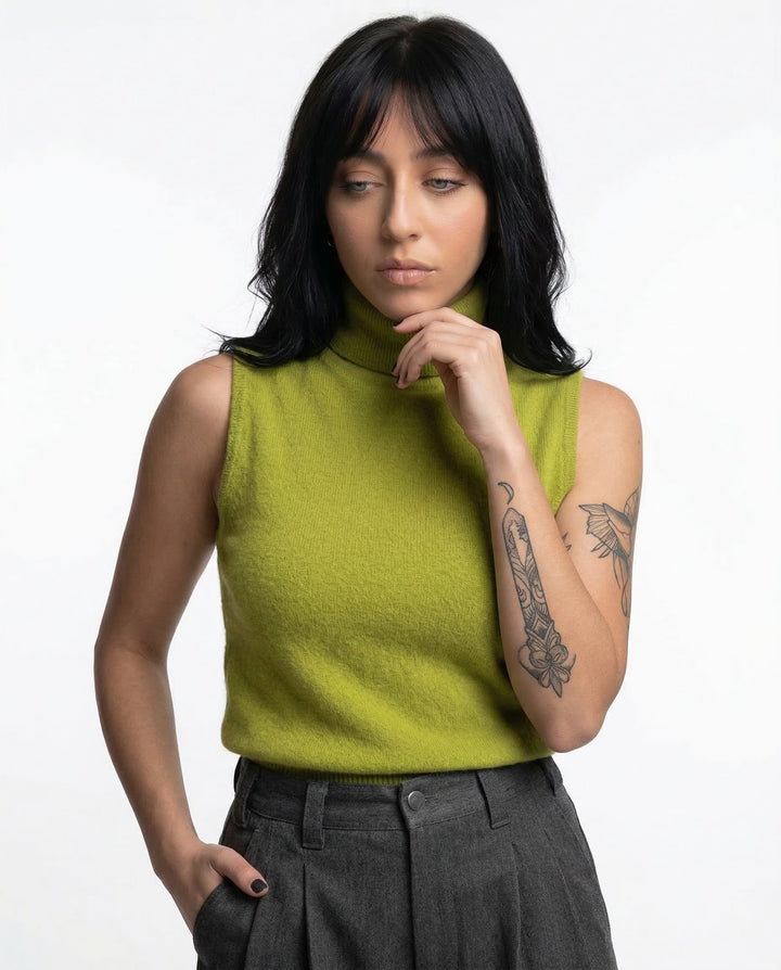 Duttini | High-Neck Vest for Women in Premium Fabric