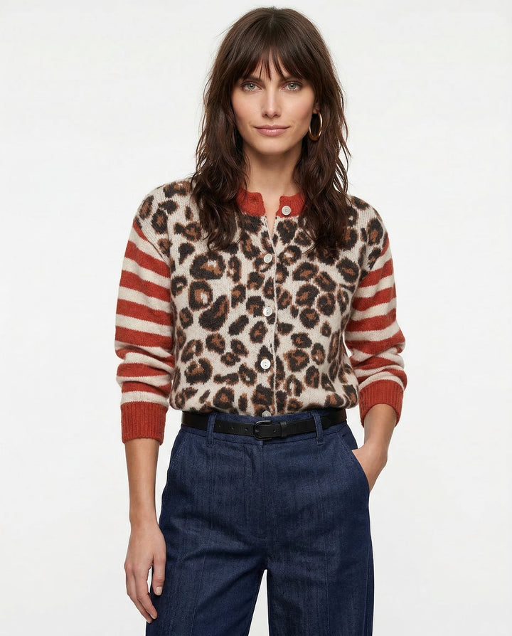 Duttini | Leopard Striped Top for Women