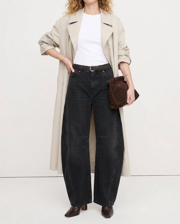 Duttini | Barrel-Leg Denim Jeans for Women