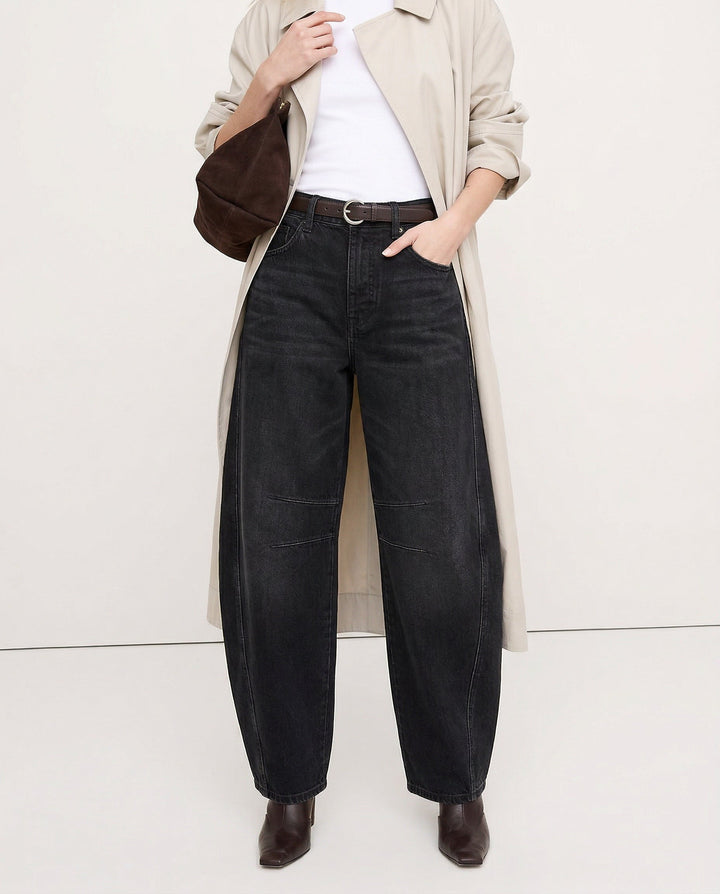 Duttini | Barrel-Leg Denim Jeans for Women
