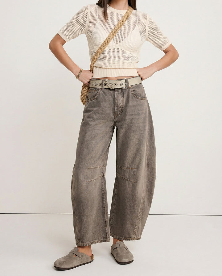 Duttini | Barrel-Leg Denim Jeans for Women