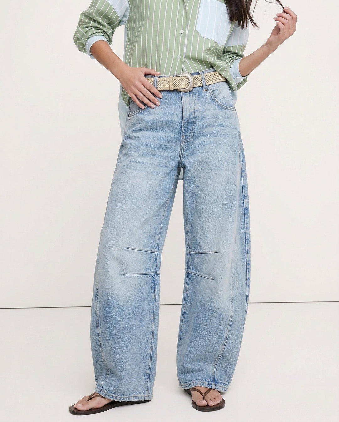Duttini | Barrel-Leg Denim Jeans for Women