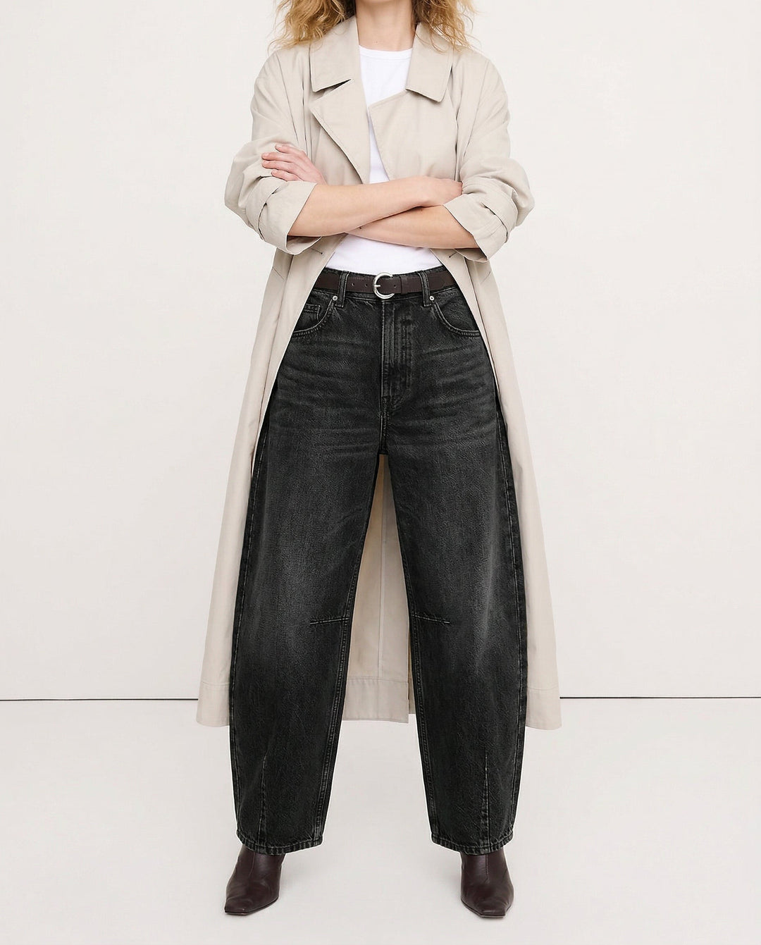 Duttini | Barrel-Leg Denim Jeans for Women