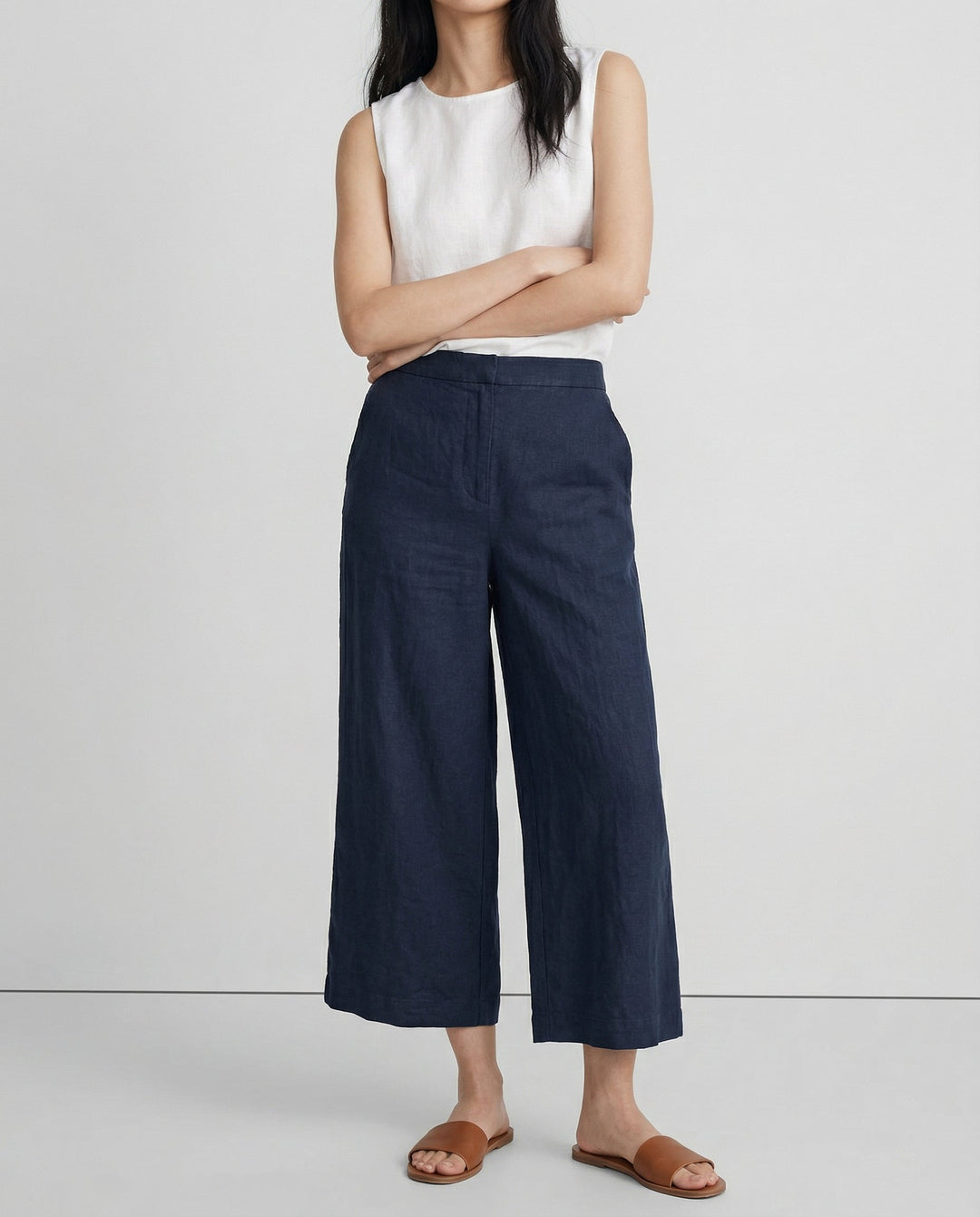 Duttini | Wide Leg Linen Pant for Women in Natural