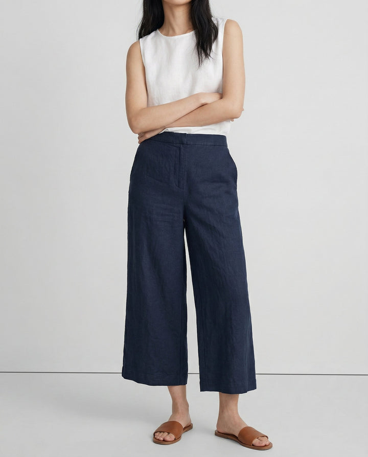Duttini | Wide Leg Linen Pant for Women in Natural