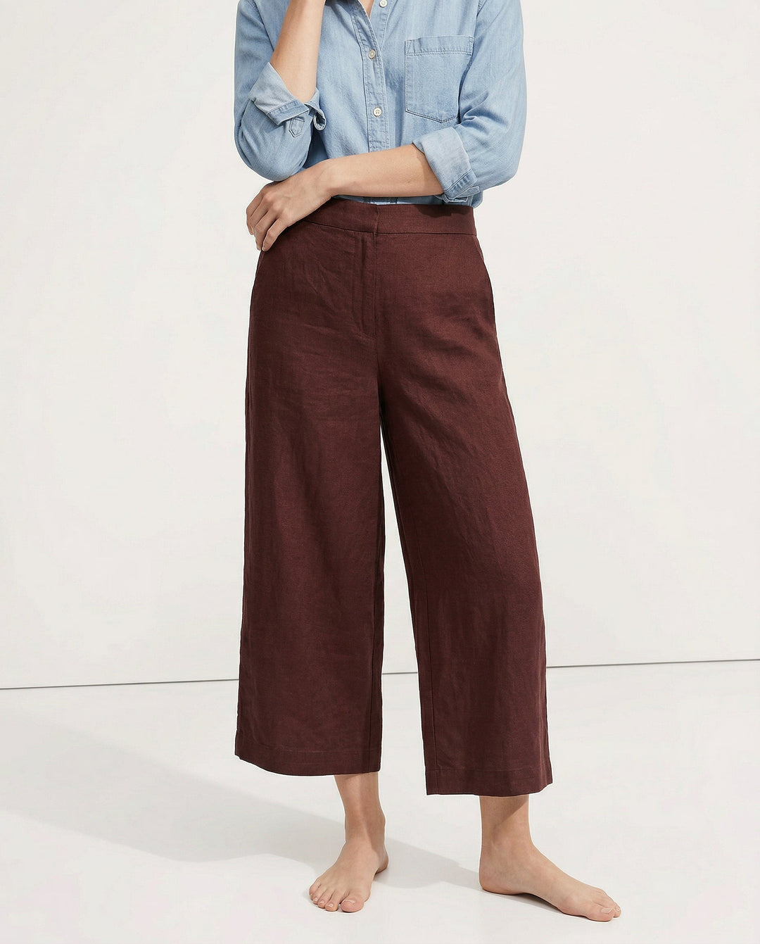 Duttini | Wide Leg Linen Pant for Women in Natural