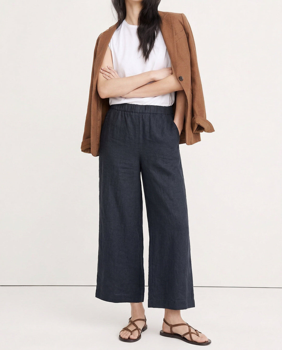 Duttini | Wide Leg Linen Pant for Women in Natural