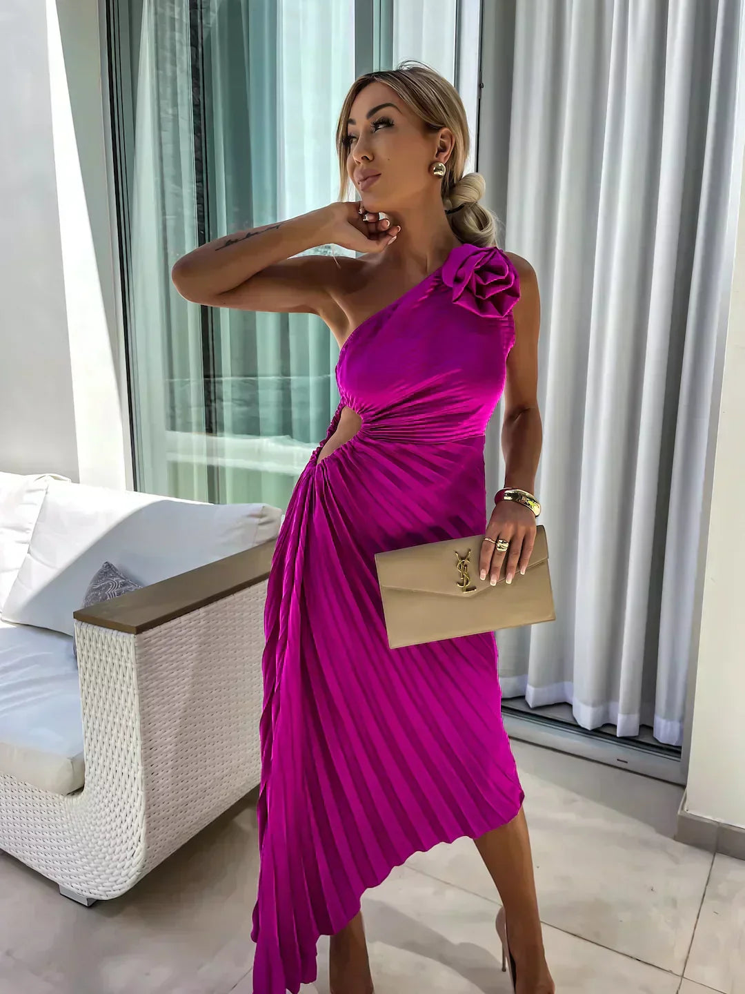 Duttini | Graceful Wedding Guest Floral Dress For Garden Wedding