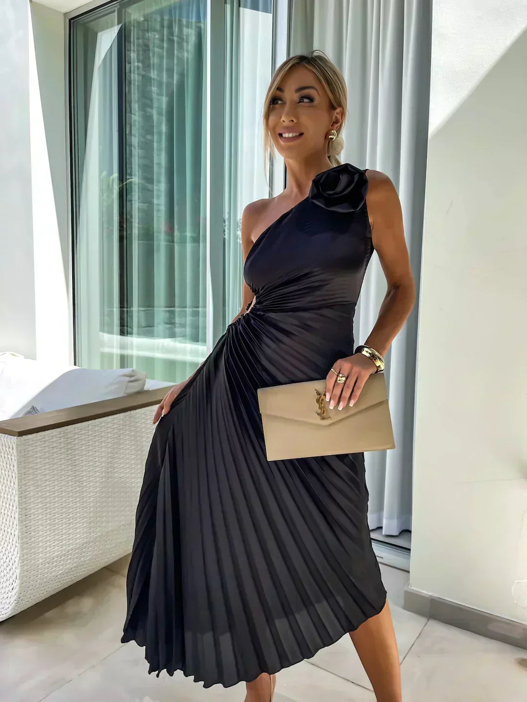 Duttini | Graceful Wedding Guest Floral Dress For Garden Wedding