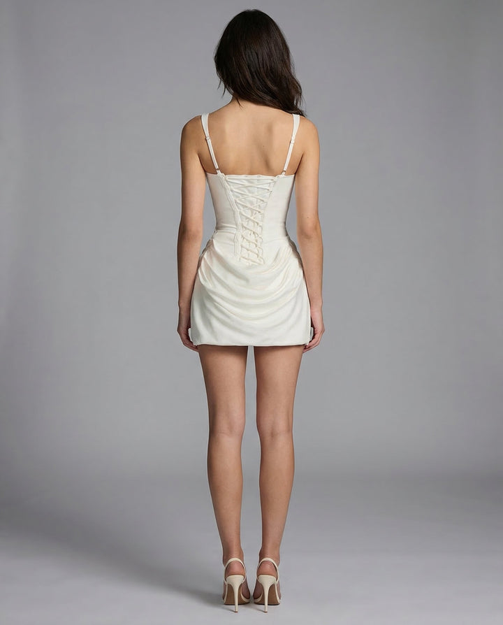 Duttini | Draped Mini Dress for Women in Black