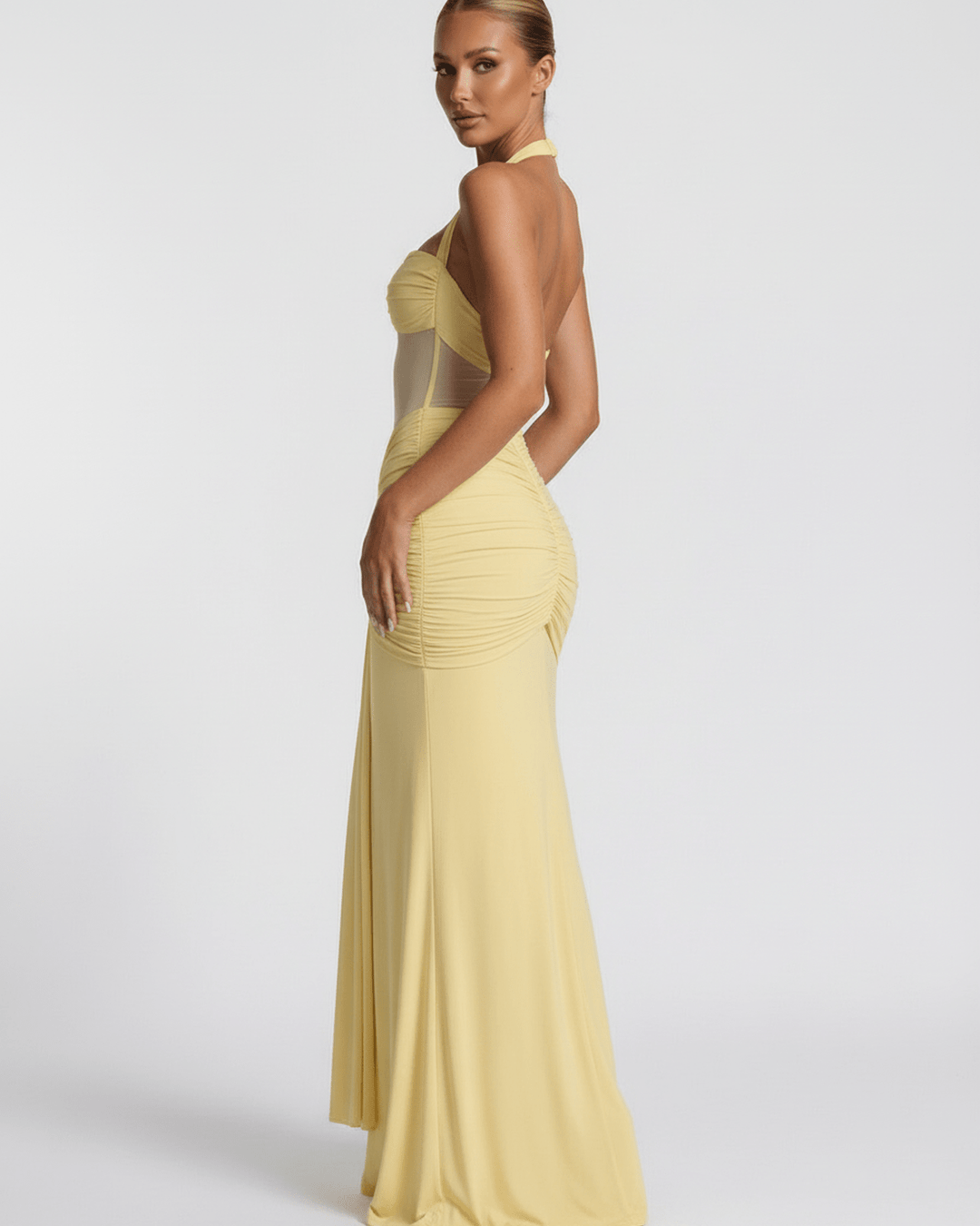 Duttini | Lightweight Blue Fit and Flare Maxi Dress for Women