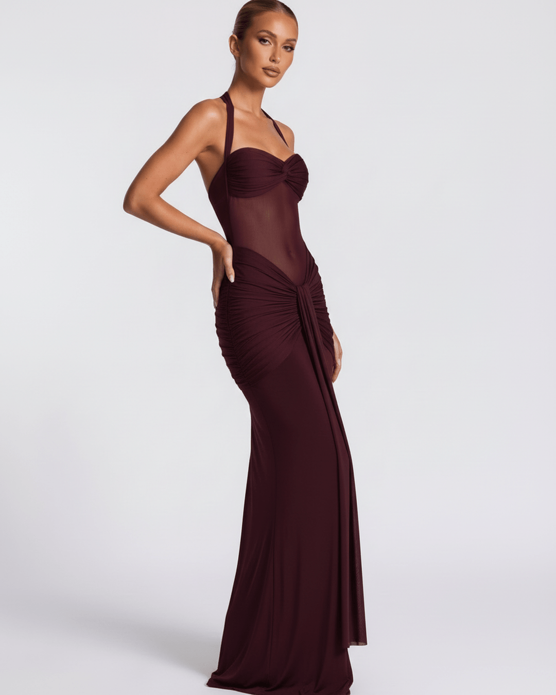 Duttini | Maxi Dress for Women in Lightweight Fabric, Relaxed Fit, Black