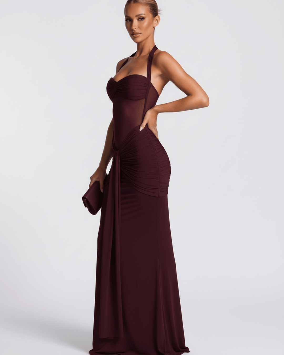 Duttini | Maxi Dress for Women in Lightweight Fabric, Relaxed Fit, Black