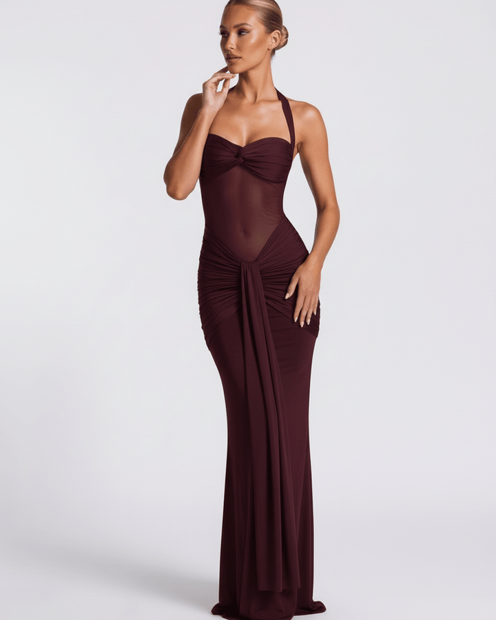 Duttini | Maxi Dress for Women in Lightweight Fabric, Relaxed Fit, Black