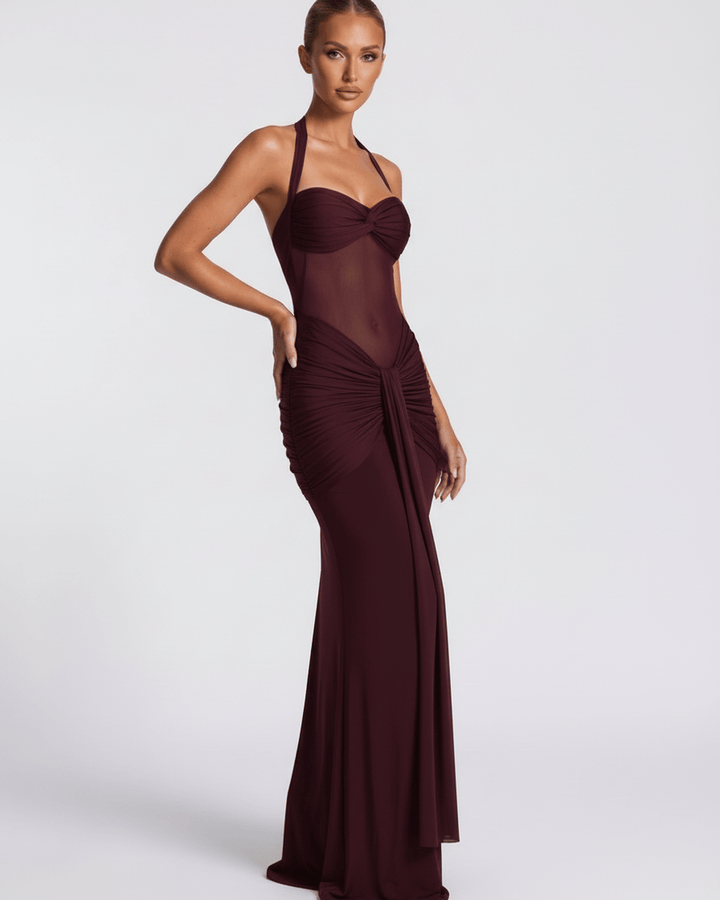Duttini | Maxi Dress for Women in Lightweight Fabric, Relaxed Fit, Black