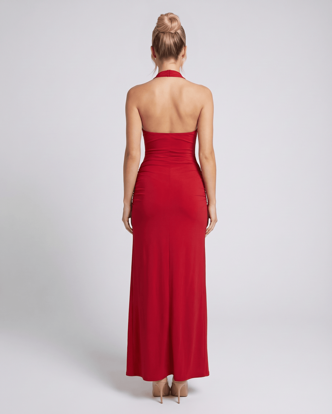 Duttini | Lightweight Blue Fit and Flare Maxi Dress for Women