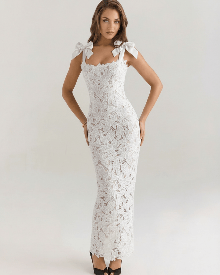 Duttini | Lightweight Blue Fit and Flare Maxi Dress for Women