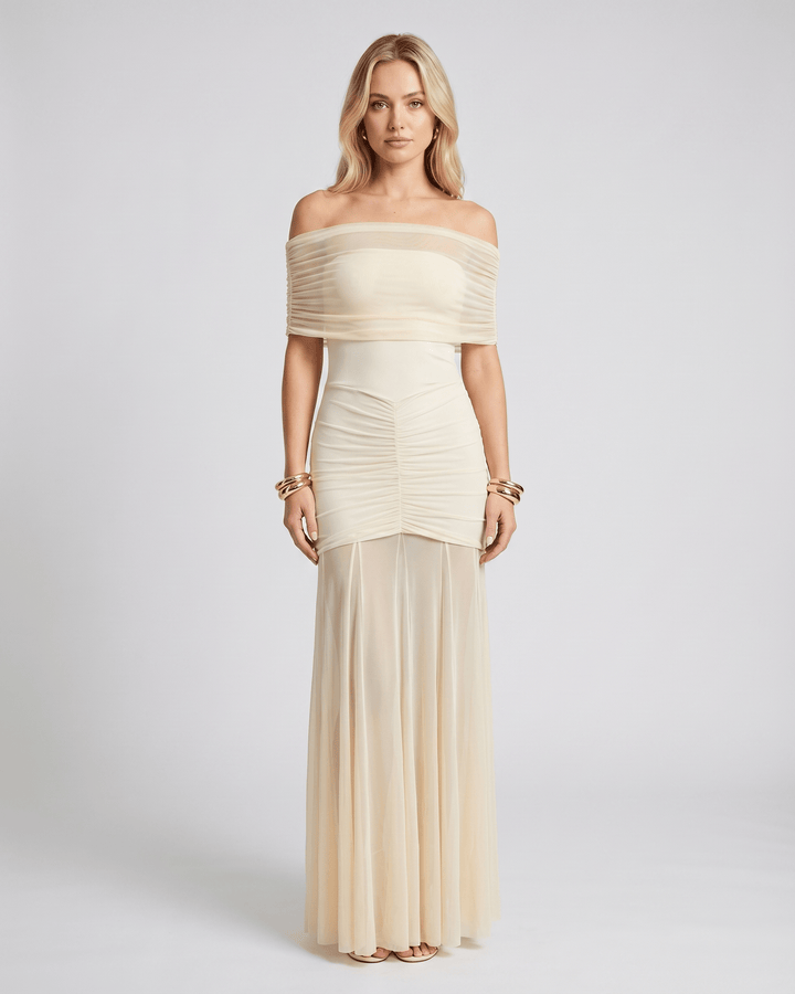 Duttini | Black Fit and Flare Maxi Dress for Women