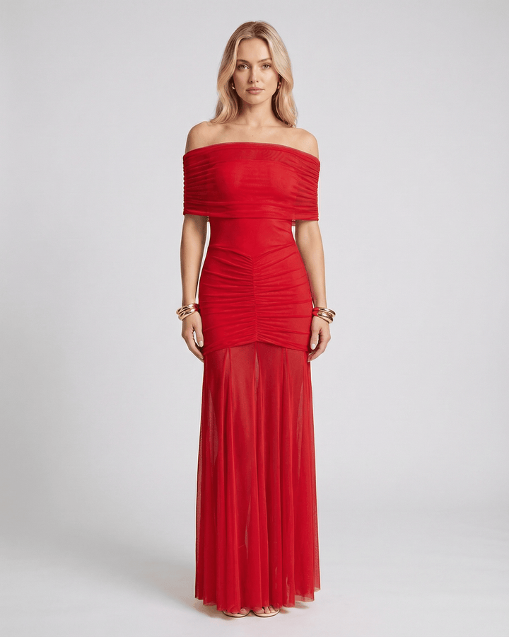 Duttini | Black Fit and Flare Maxi Dress for Women