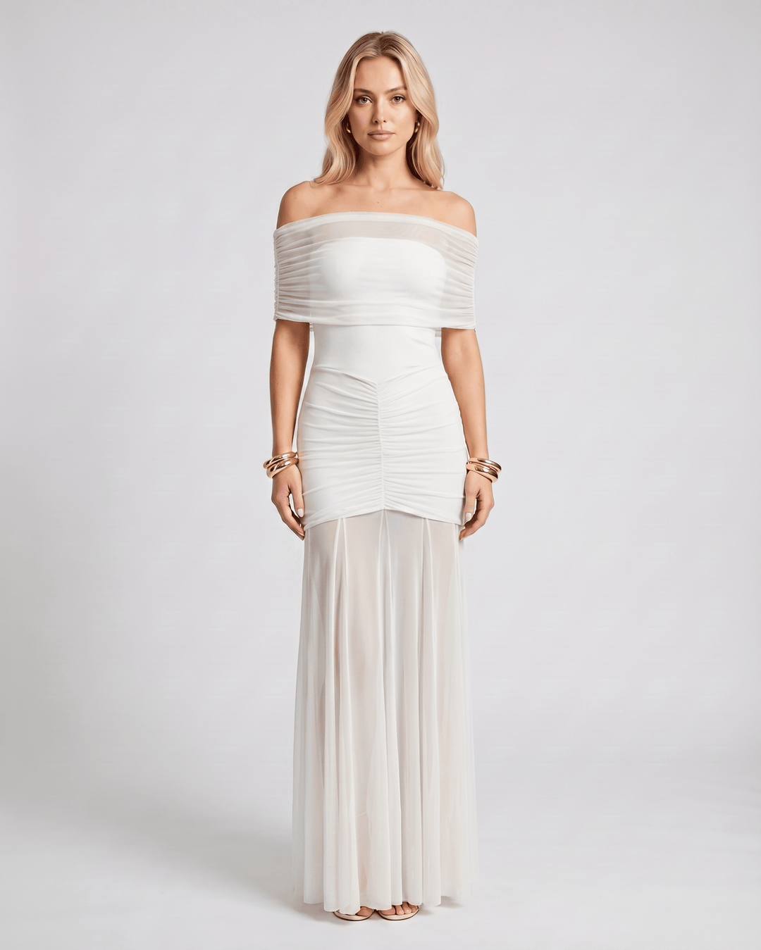 Duttini | Black Fit and Flare Maxi Dress for Women