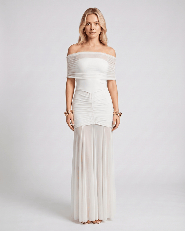 Duttini | Black Fit and Flare Maxi Dress for Women