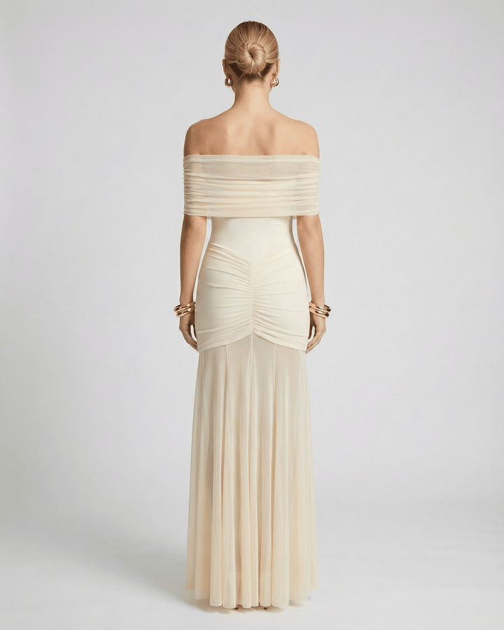 Duttini | Black Fit and Flare Maxi Dress for Women