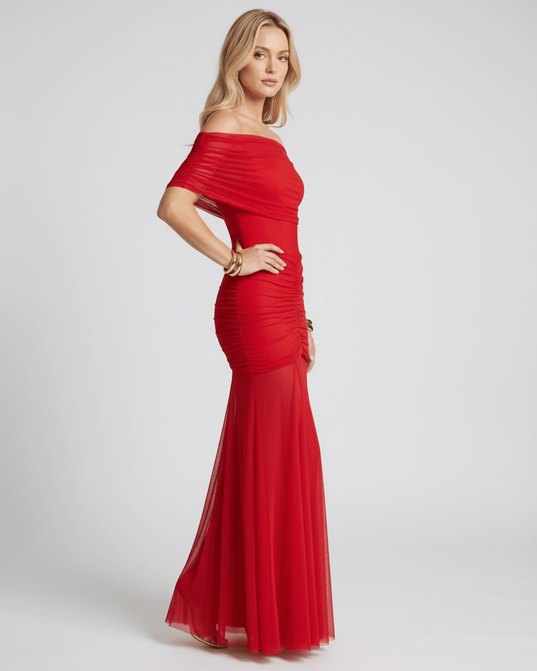 Duttini | Black Fit and Flare Maxi Dress for Women