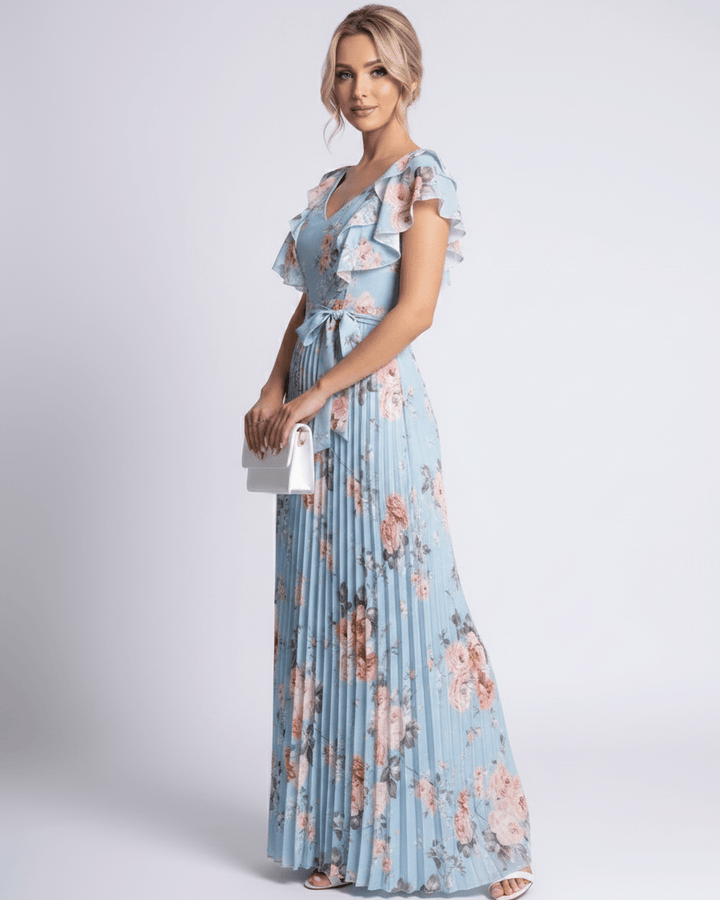 Duttini | Maxi Dress for Women in Lightweight Fabric, Relaxed Fit, Blue