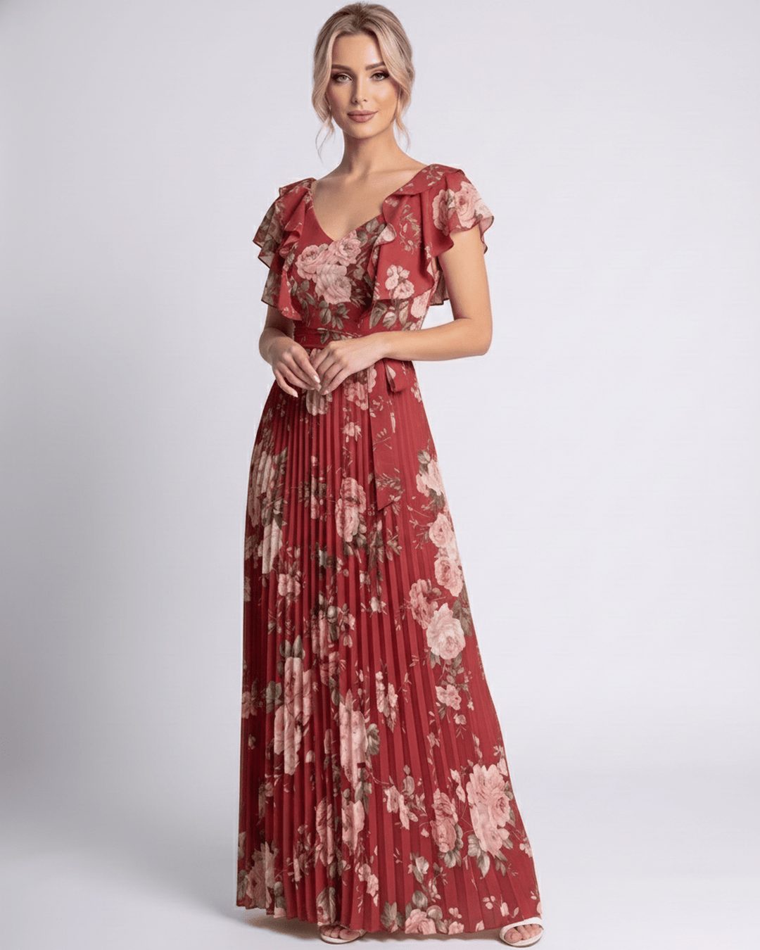 Duttini | Maxi Dress for Women in Lightweight Fabric, Relaxed Fit, Blue