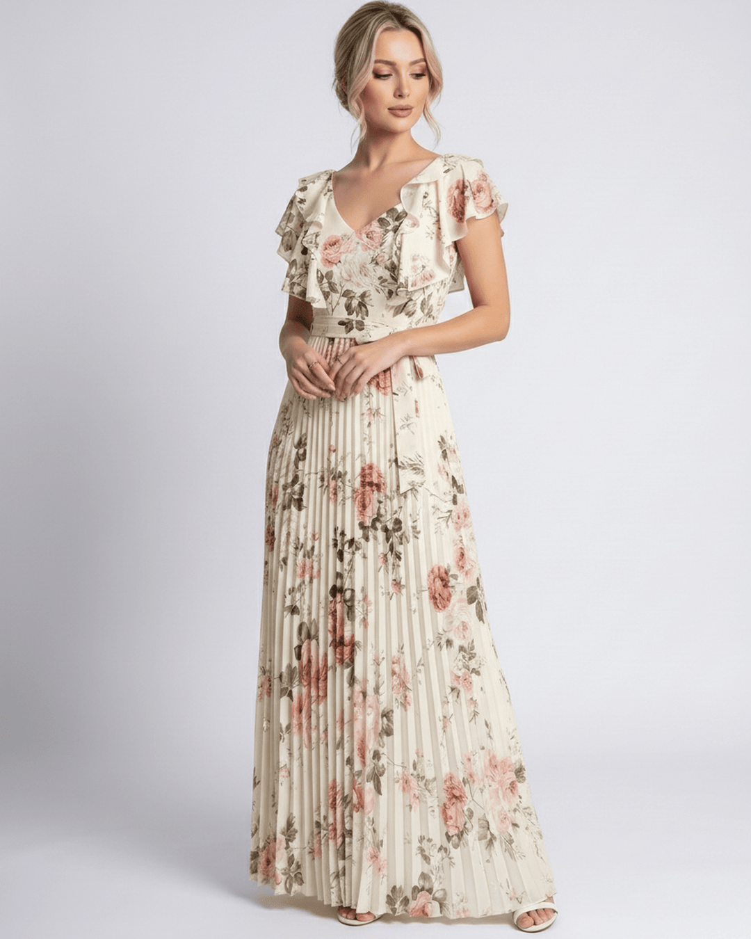 Duttini | Maxi Dress for Women in Lightweight Fabric, Relaxed Fit, Blue