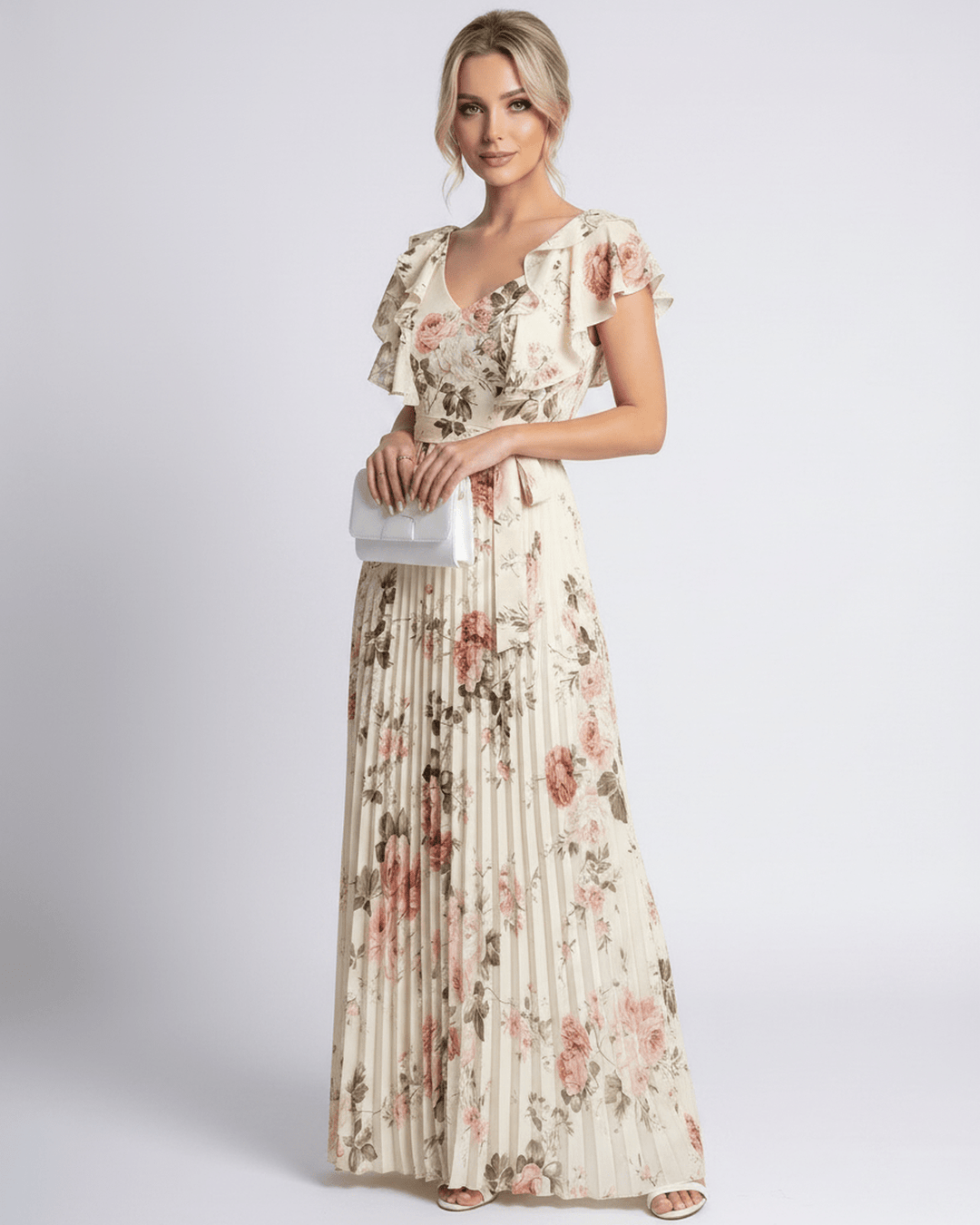 Duttini | Maxi Dress for Women in Lightweight Fabric, Relaxed Fit, Blue