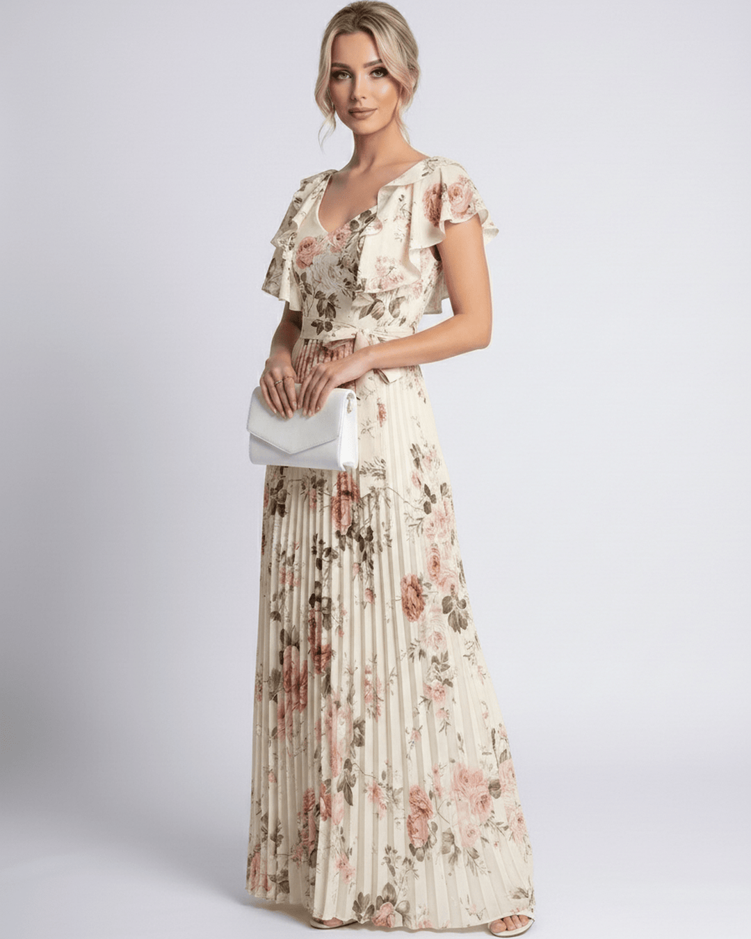 Duttini | Maxi Dress for Women in Lightweight Fabric, Relaxed Fit, Blue