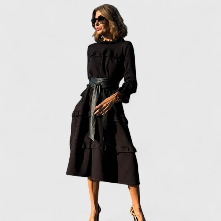 Duttini | Sophisticated Midi Dress for Women in Elegant Fabric, Fitted, Classic Style