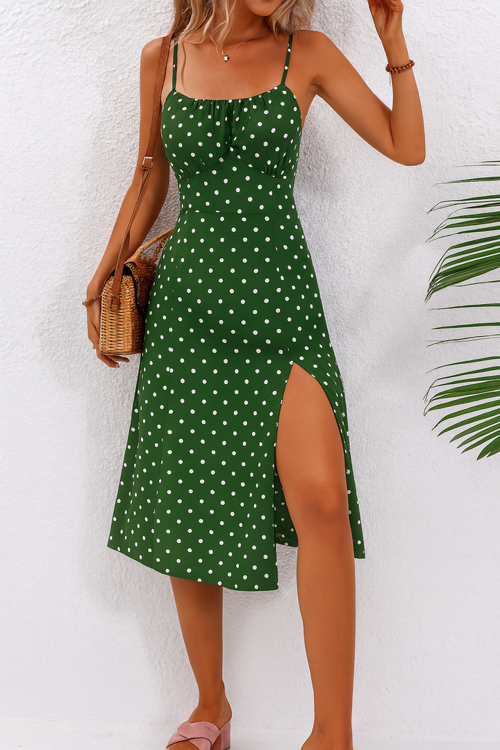 Duttini | Modern Polkadot Midi Dress in a Flattering Cut