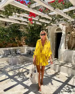 Duttini | Refined High Waist V Neck Tummy Control Mini Dress Casual