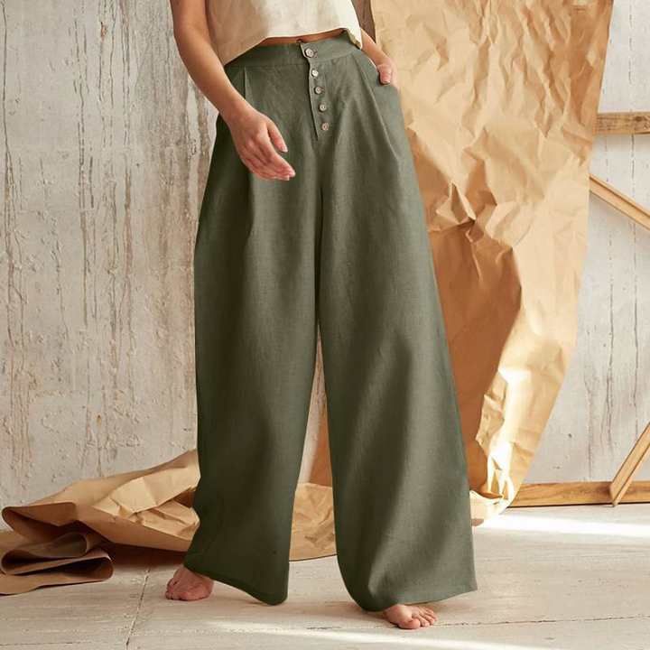 Duttini | Cotton Wide-Leg Pant