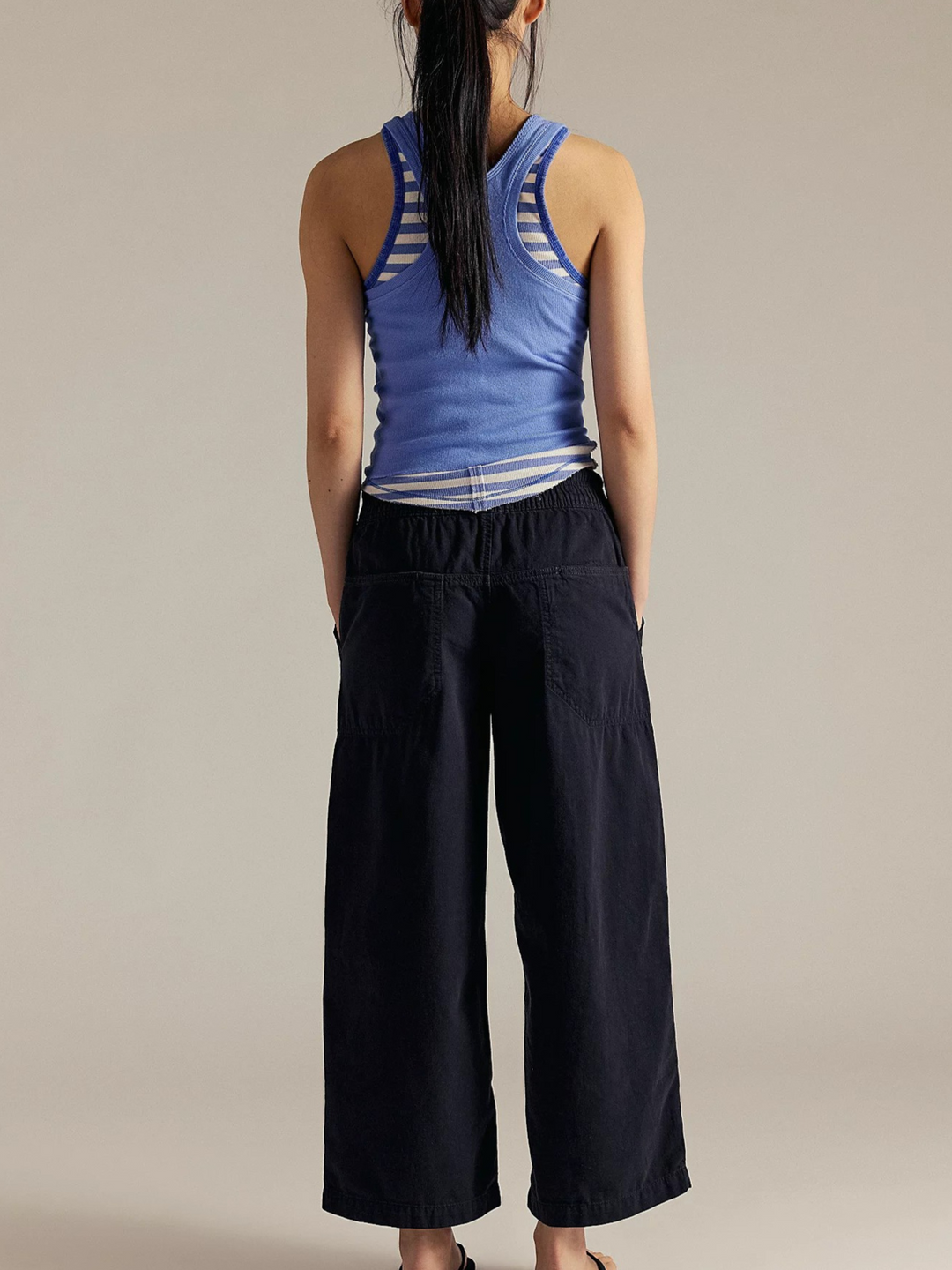 Duttini | Weekender Drawstring Jeans for Women in Blue Denim