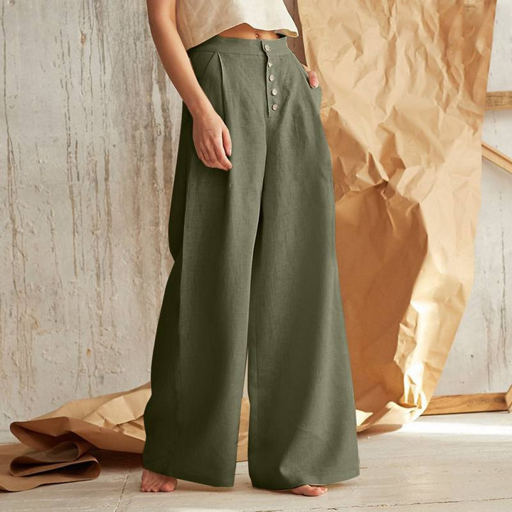 Duttini | Cotton Wide-Leg Pant