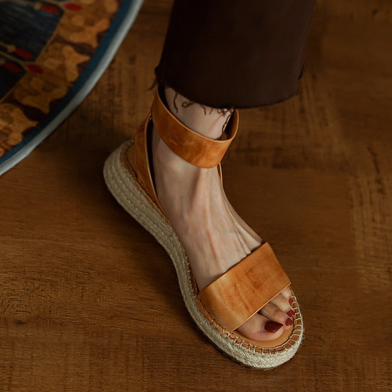 Duttini | Women's Leather Strap Sandals
