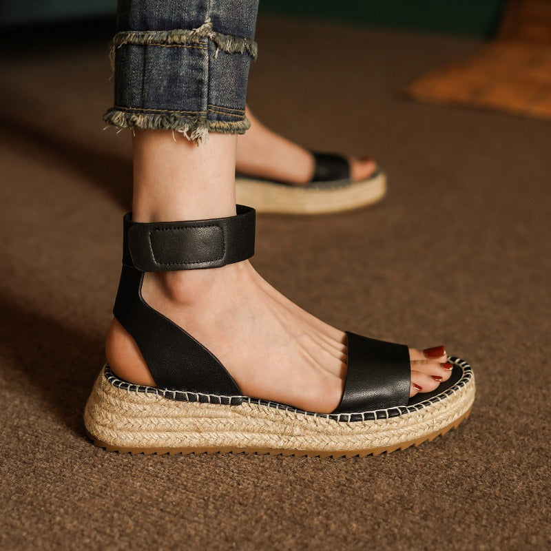 Duttini | Women's Leather Strap Sandals