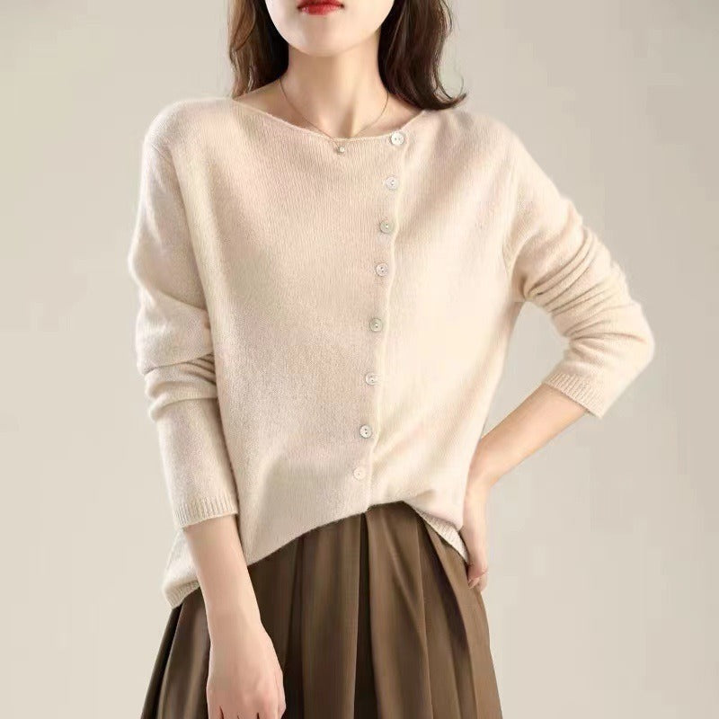 Duttini | Asymmetric Button Sweater